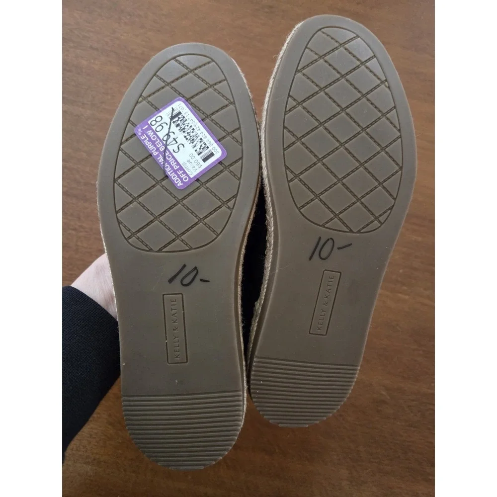 Kelly & Katie Espadrille Flats Shoes Women's 6m Comfort Classic Ballet‎ Slip On